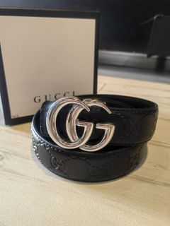 unisex GG belt Black leather