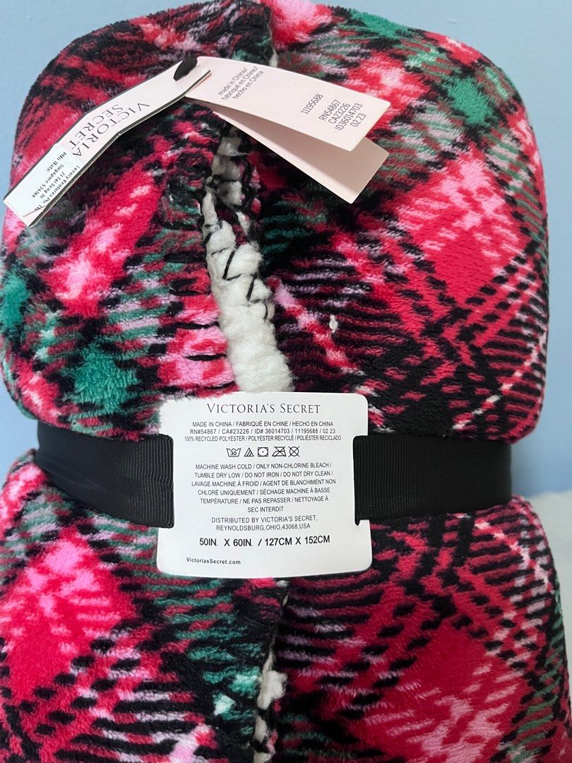 Victoria Secrets Sherpa Blanket with tags Furniture Home Living Furniture Bed Frames Mattresses on Carousell