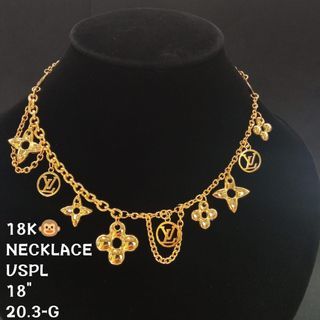 Yellow Gold L.V. Set Necklace & Bracelet