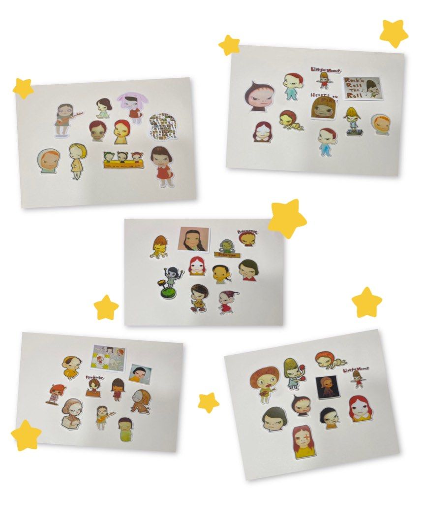 Yoshitomo Nara stickers ⭐️ (Category: Art & Prints) located in Manila. Submitted by when.the.pawn (Listing ID 1305123733, Image 1). Description: 10 php each! 🌱.