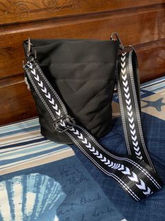 Original Zara Black Nylon Sling Bag