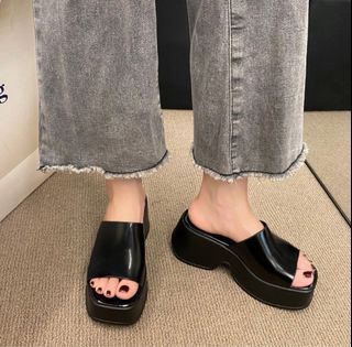 8cm Sandals For Women Non-Slip Wedge Chunky High Heels