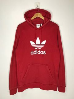 Adidas spell out trefoil big logo hoodie