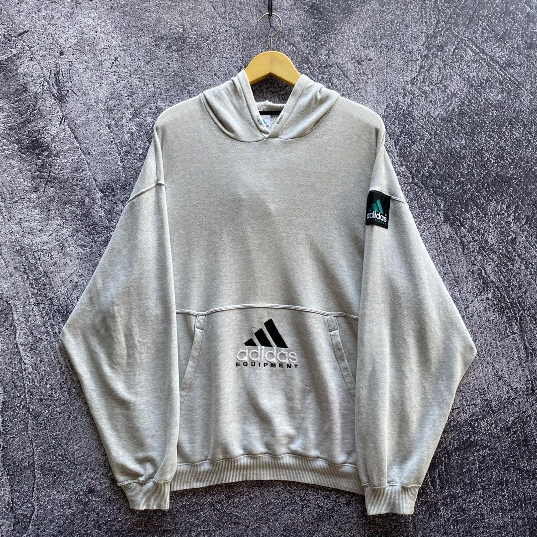 ADIDAS EQUIPMENT Vintage Hoodie Fesyen Pria Pakaian Atasan di Carousell