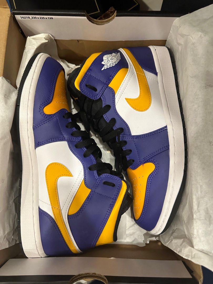 Laker color jordans cheap