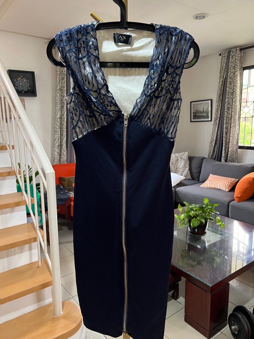 Armani Exchange Lace Zip front Bodycon Dress, Women's Fashion, Dresses &  Sets, Dresses on Carousell