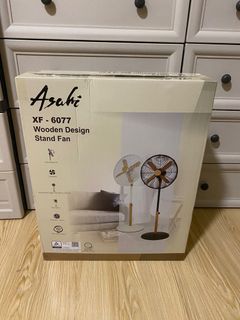 Asahi wooden  stand fan