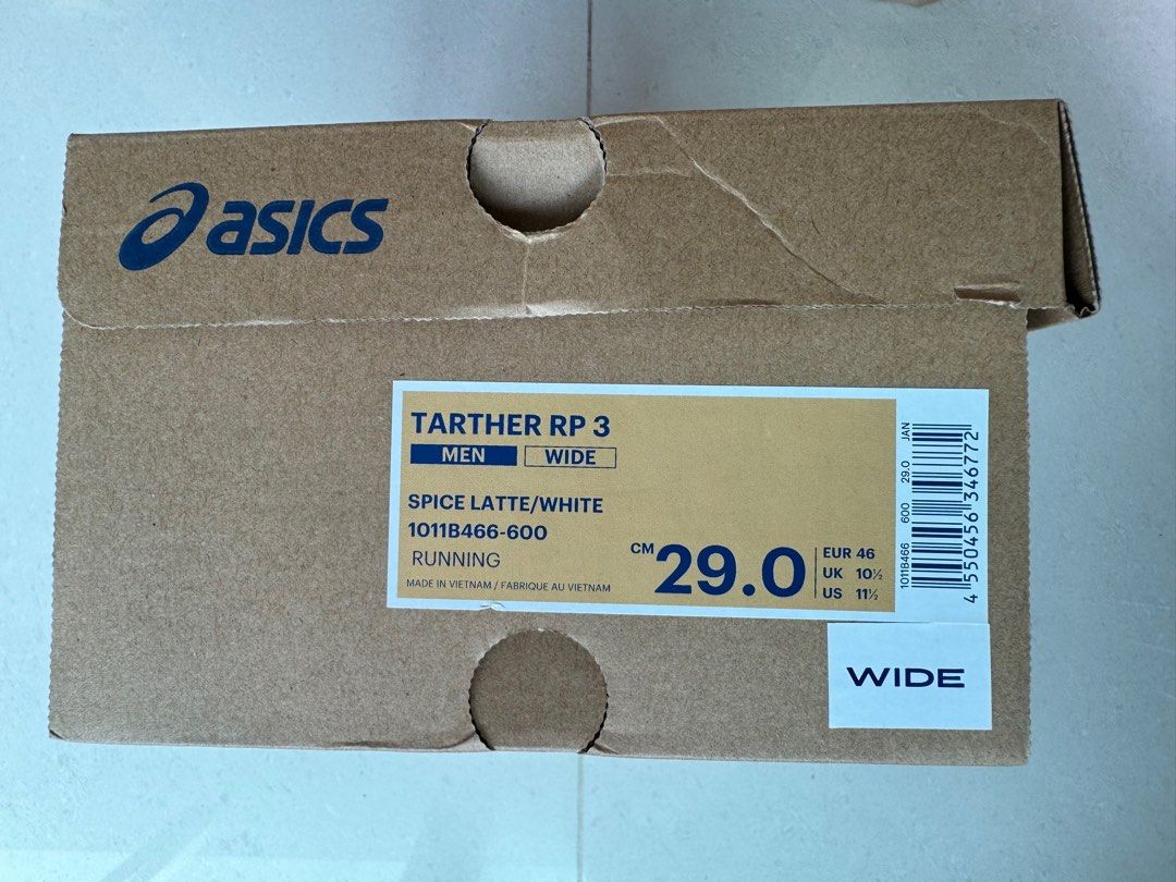 Asics Men s Tarther RP 3 WIDE running shoe size US 11.5 UK 10.5 EU 46 29cm 2E wide