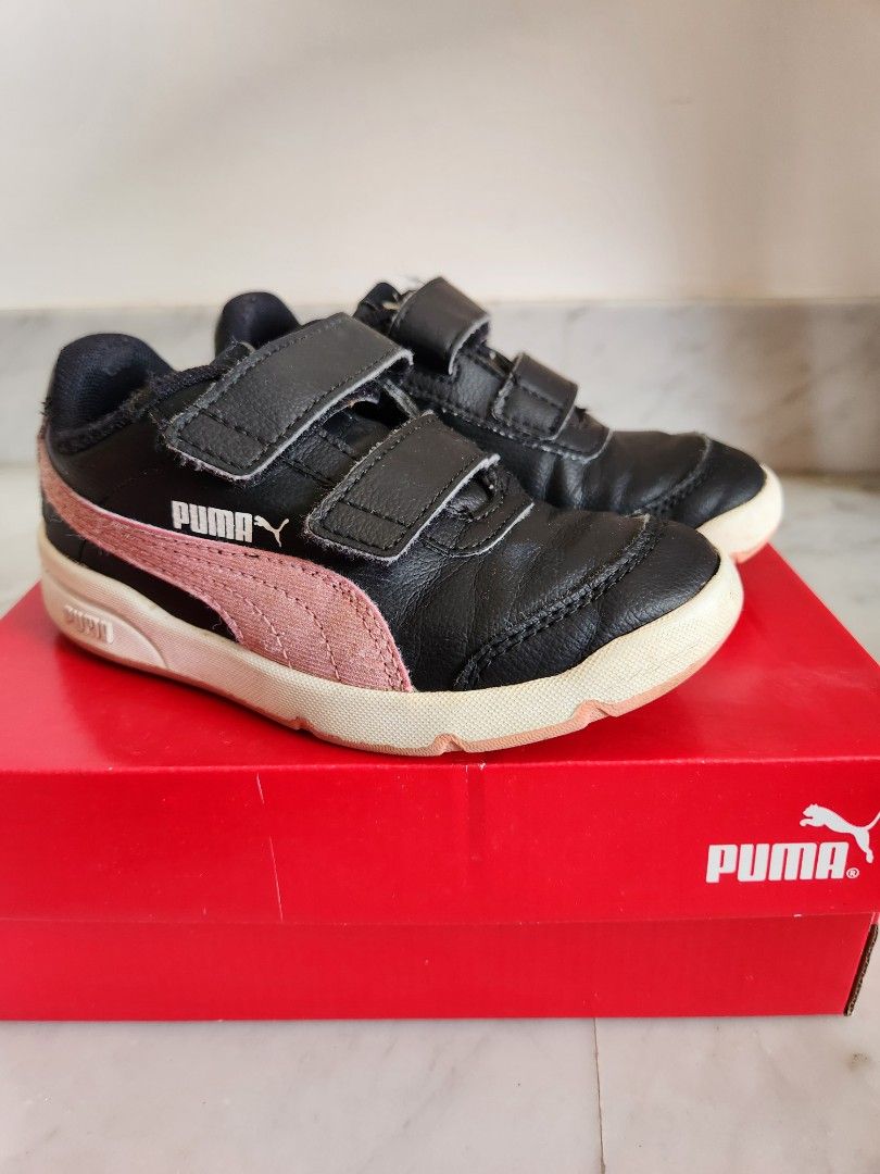 Authentic Puma Black Pink Shoes size 28