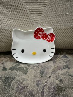 Authentic sanrio hello kitty ceramic plate - red bow