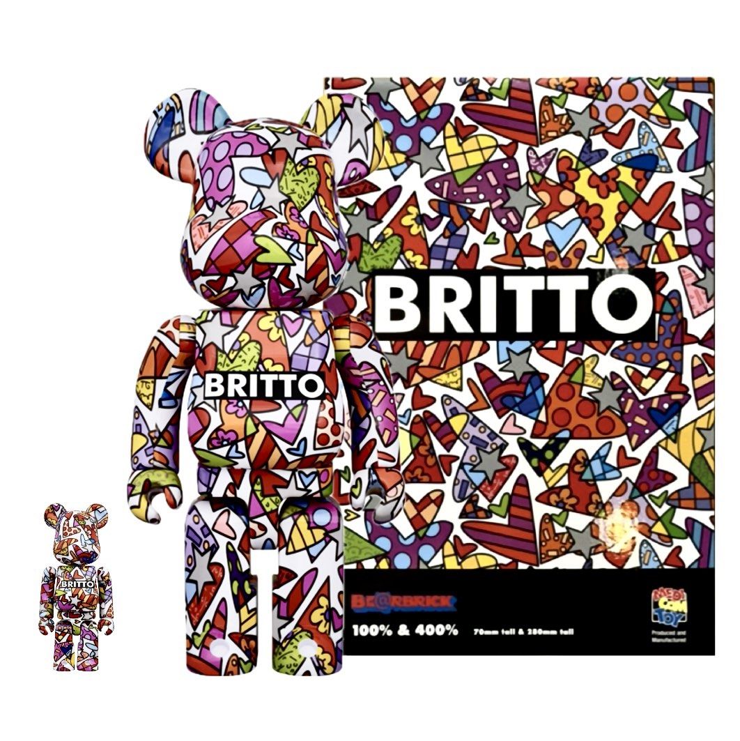 Bearbrick Romero Britto Heart, 興趣及遊戲, 玩具& 遊戲類- Carousell