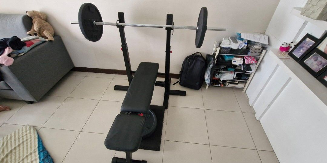 Used bench press and weights for sale shop