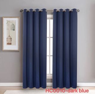 Black out curtains dark blue