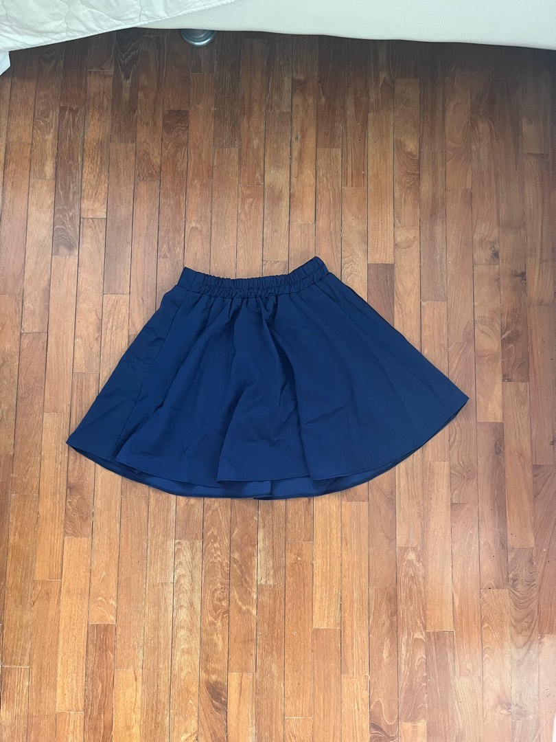 Blue skirt flowy short skirts