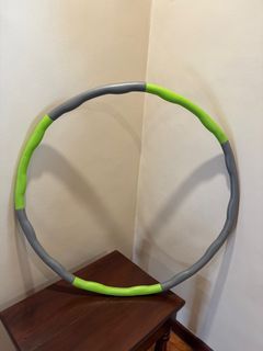Contoured Abdominal Fitness Hoola Hoop With Weights - Green