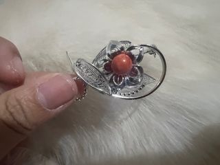 Coral brooch from japan