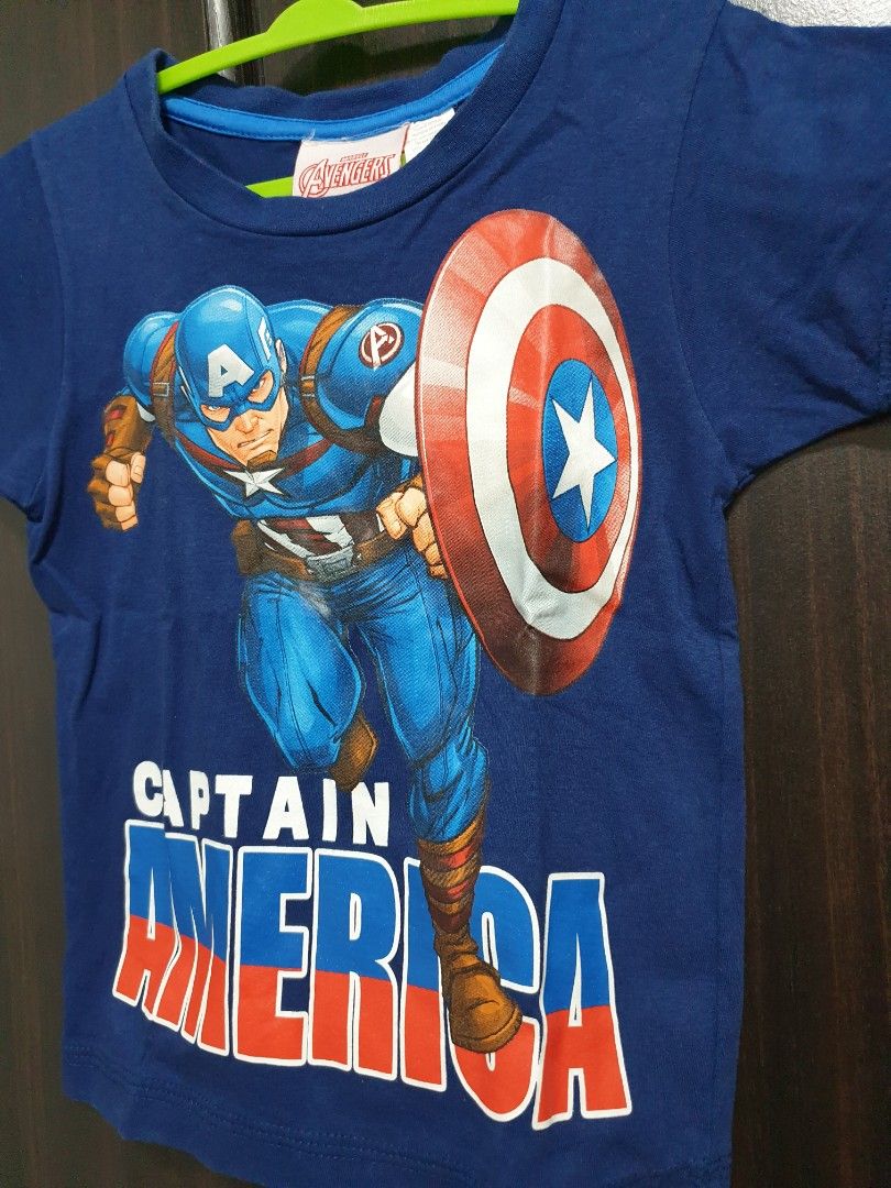 Disney Marvel Avengers Captain America T Shirt for Kids Babies Kids Babies Kids Fashion on Carousell