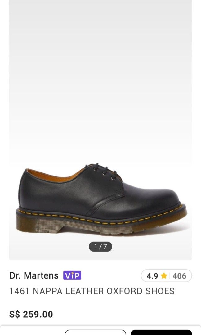 Dr Martens 1461 Nappa Leather Oxford Shoes Women s Fashion Footwear Boots on Carousell