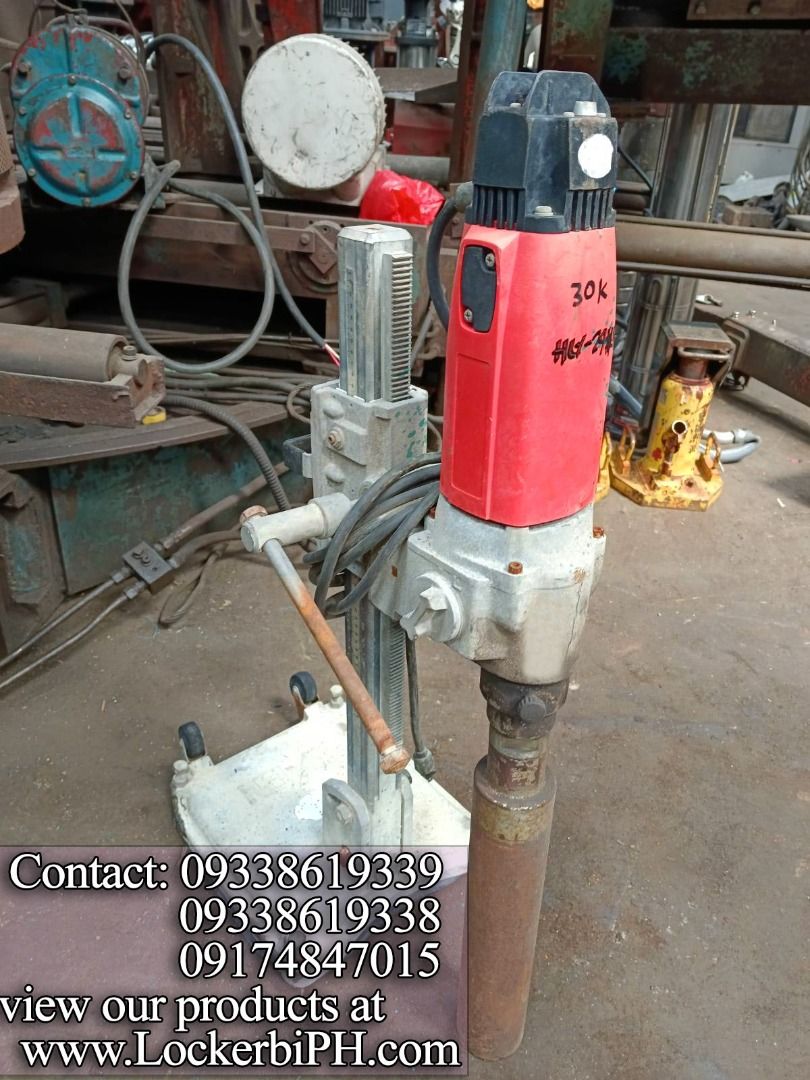 Exen Electric Coring Machine 110V from Japan (Category: Construction Tools & Equipment) located in Quezon City. Submitted by lockerbi2014 (Listing ID 1305175776, Image 1). Description: We also have: *Farm Tractor *Mini Backhoe *Skid Loader *Welding Machine *Tower Light *Welding Genset *Waterpump *Motor *Gear Motor *Hydraulic Pump *Hydraulic Cylinder *Hydraulic Jack *Tools *Lathe Machine *Milling Machine *Drill Press *Press Brake *Shearing Machine