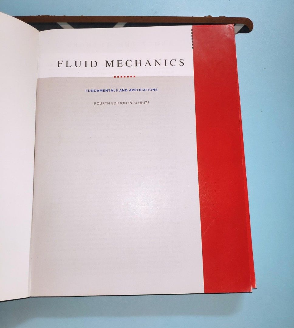 Fluid Mechanics 4th Edition (Fundamentals and Applications) Yunus A ...