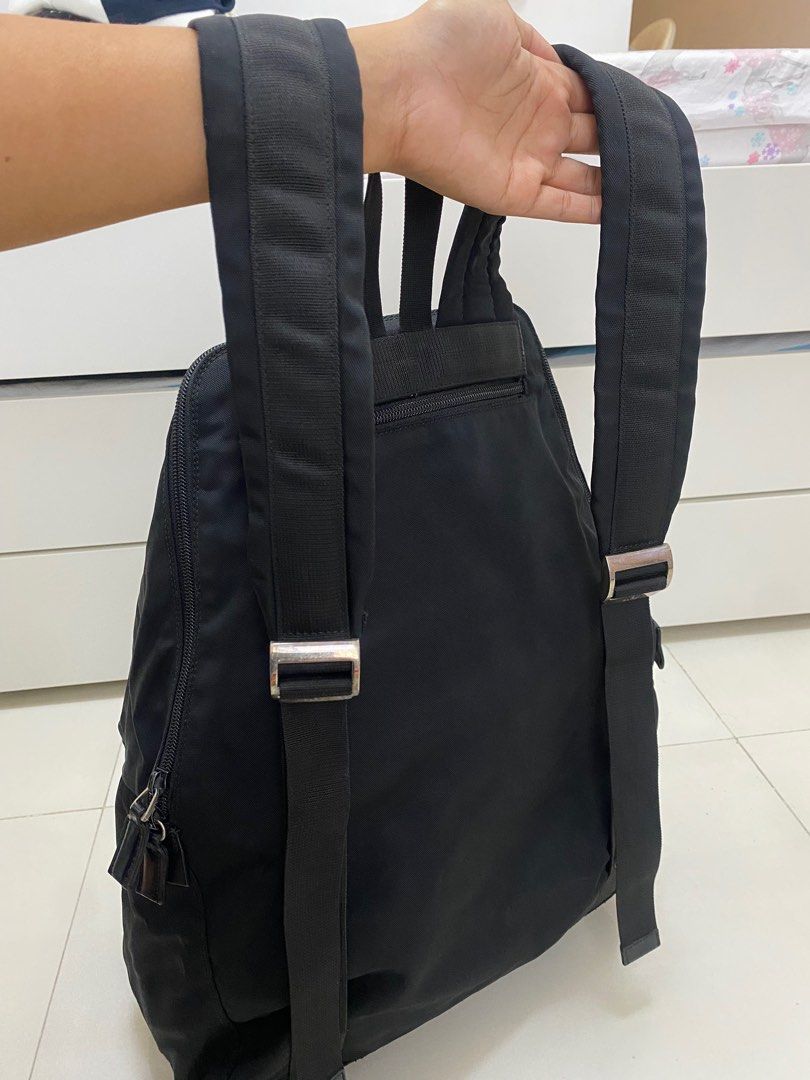 Gucci black canvas backpack online