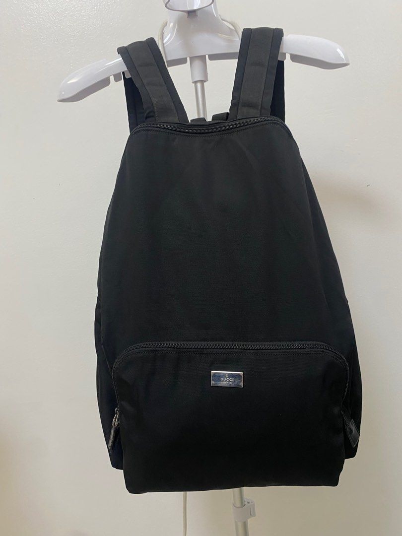 Gucci black canvas backpack on sale
