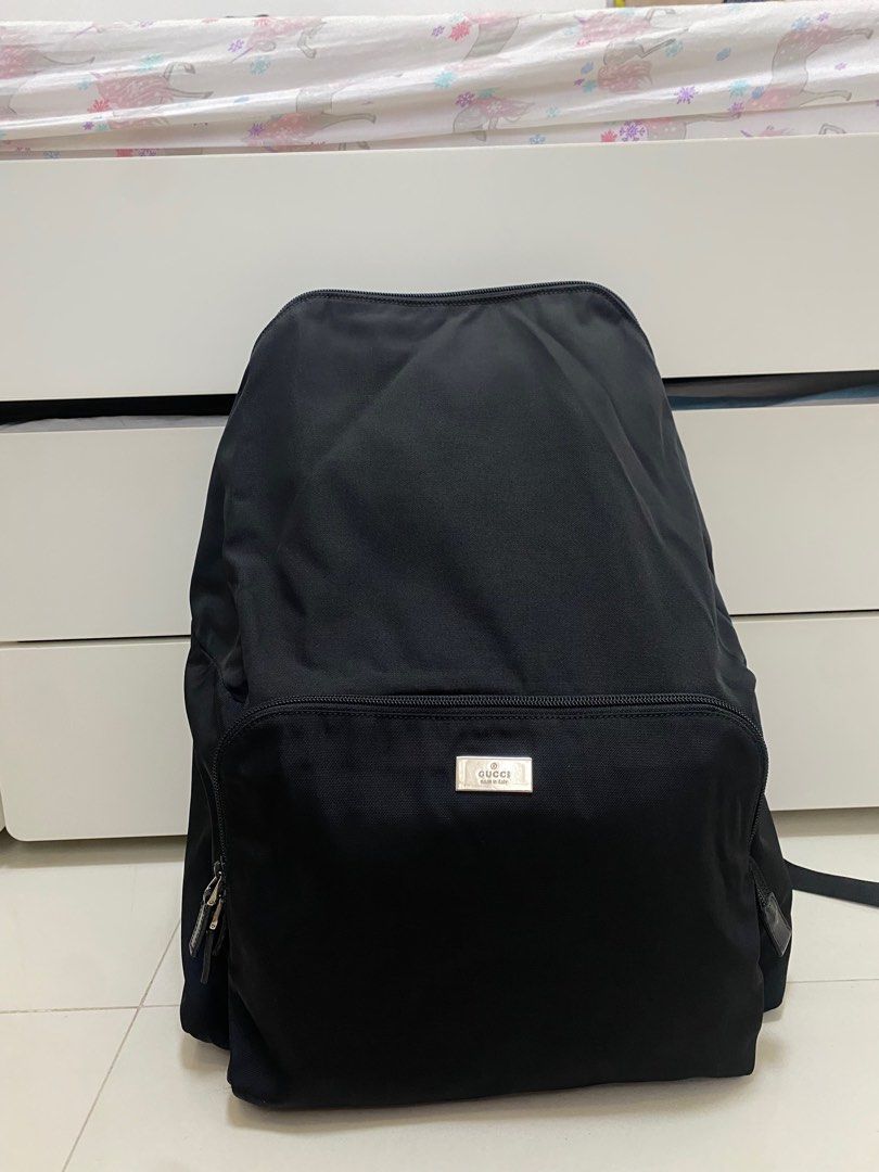 Gucci black canvas backpack 100 authentic