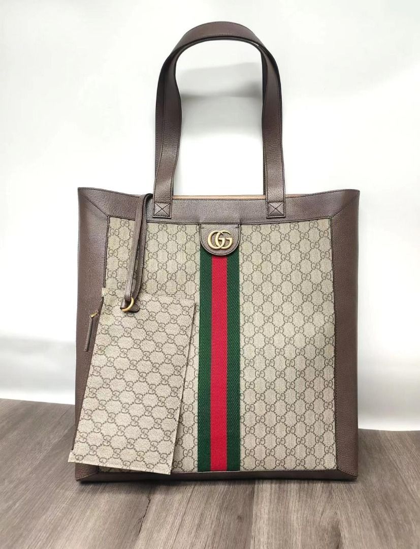 Gucci Ophidia Soft Gg Supreme Tote Bag Beige Ebony 519335 9IKPT 8745