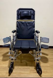 Heavy Duty Commode Reclining Wheel Chair