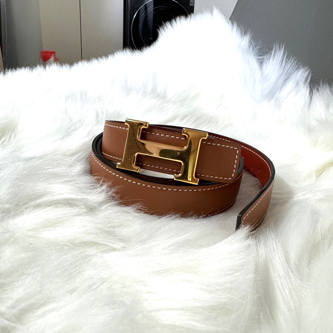 Hermes Mini H belt buckle Reversible leather strap 24 mm Luxury Accessories on Carousell