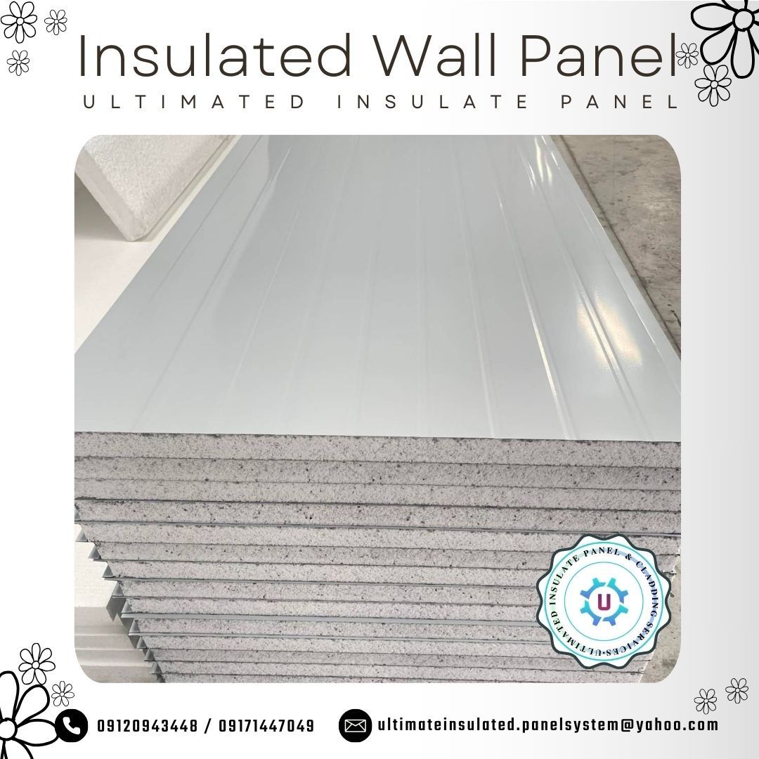 Insulated Wall Panel (Category: Construction & Building Materials) located in Quezon City. Submitted by goldenrich_cy (Listing ID 1305182755, Image 3). Description: ❆ Insulated Wall Panel ❆ Size: ✯ 1.15mw (PUR, PIR) ✯ 0.96mw (EPS) ✯ Customizable Length Effective Coverage: ✯ 1150mm Rib Height: ✯ 2mm Insulation Thickness: ✯ 25mm, 50mm, 75mm, 100mm, 125mm, 150mm, & 200mm Insulation Materials: ✯ Polyurethane (PUR) ✯ Polyisocyanurate (PIR) ✯ Expanded 
