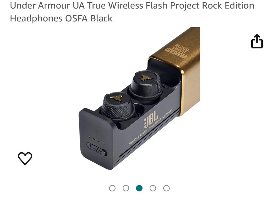 JBL Under Armour Project Rock Waterproof Wireless Bluetooth Sport Earbuds Limited Edition
