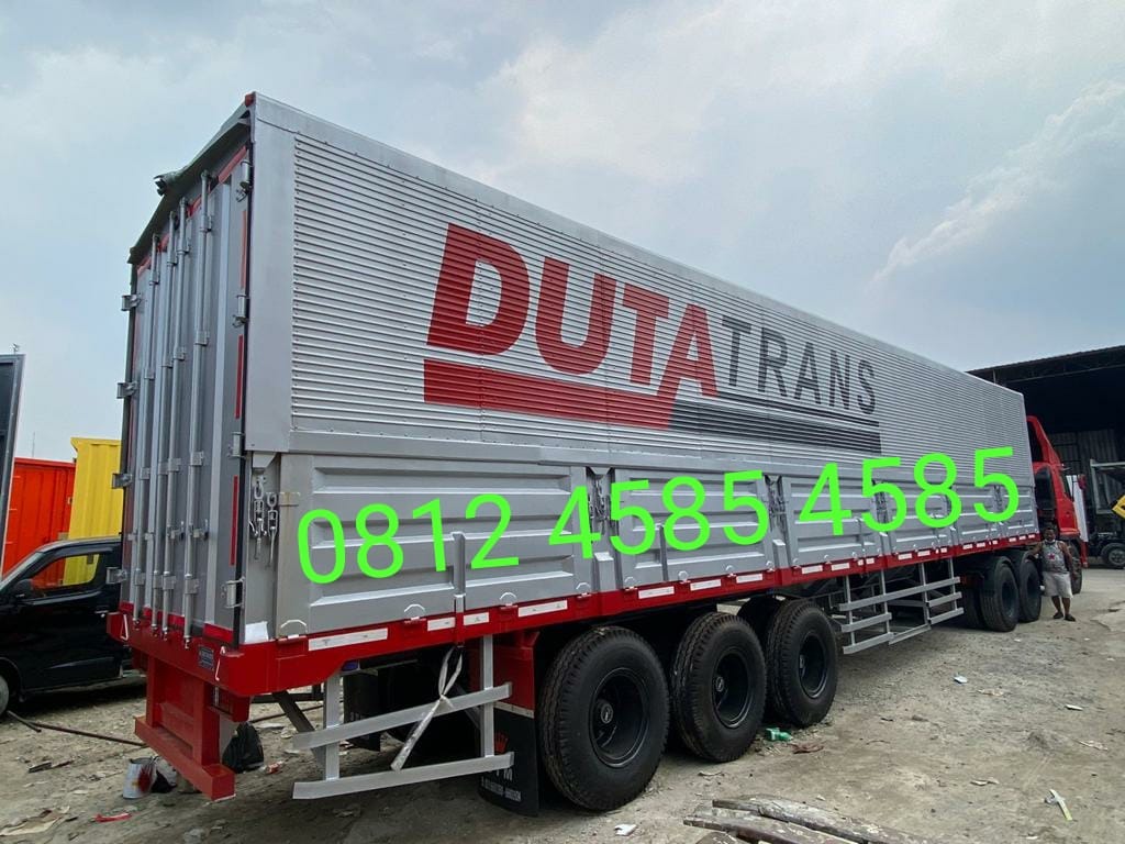 Karoseri Trailer Wingbox Bigmama Truck Truk Wingbox Trailer Gooseneck Heavy Duty Truck, Mobil ...