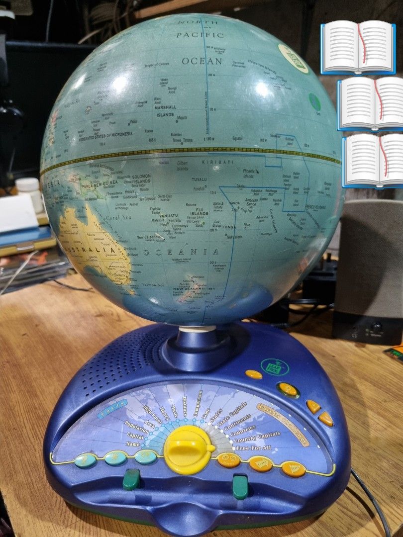 LeapFrog Globe (Category: Kids Toys) located in Paombong. Submitted by sweetdeals0181656 (Listing ID 1305253197, Image 3). Description: Item is untested both for AC and DC. Battery slot when opened has salt like residues when batteries where removed. Can be used as display or for educational purposes..