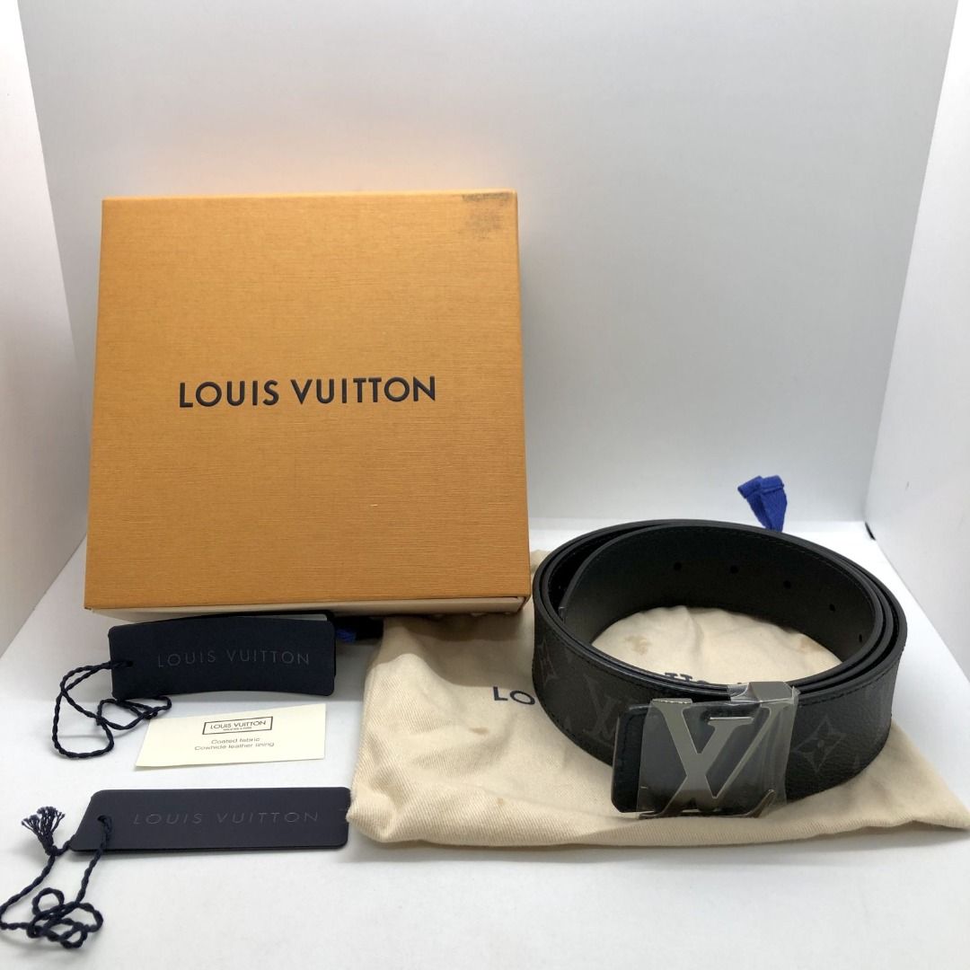 LOUIS VUITTON M9043 MONOGRAM BLACK PVC ECLIPSE LV INITIALES REVERSIBLE BELT 247020765 GI Luxury Accessories on Carousell