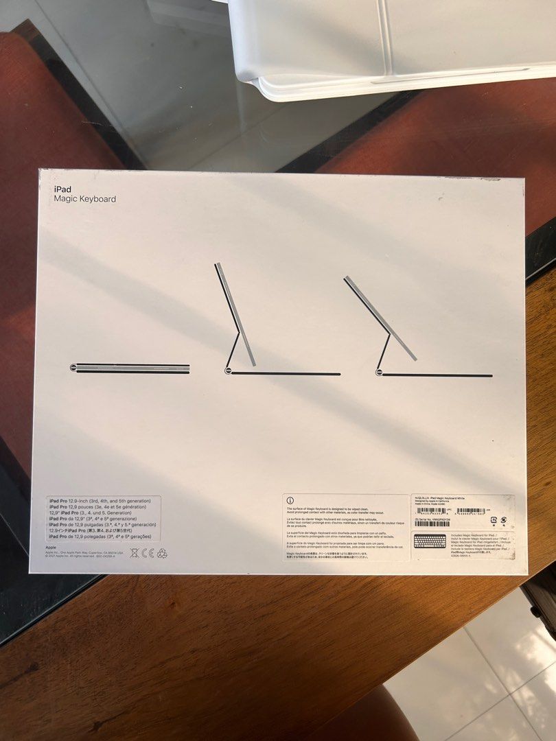 Magic Keyboard for Ipad Pro 13 Inch (Category: Laptops & Notebooks) located in Bacolod City. Submitted by pjaranilla (Listing ID 1305208025, Image 2). Description: Magic Keyboard 12.9 inches M2 White Color Brand new, opened only RFS: wrong size bought With USB-C connector for charging iPad Air, freeing up the connector on the iPad for other accessories. Compatible to: iPad Pro 12.9-inch (5th generation) iPad Pro 12.9-inch (4th generation) iPad Pr