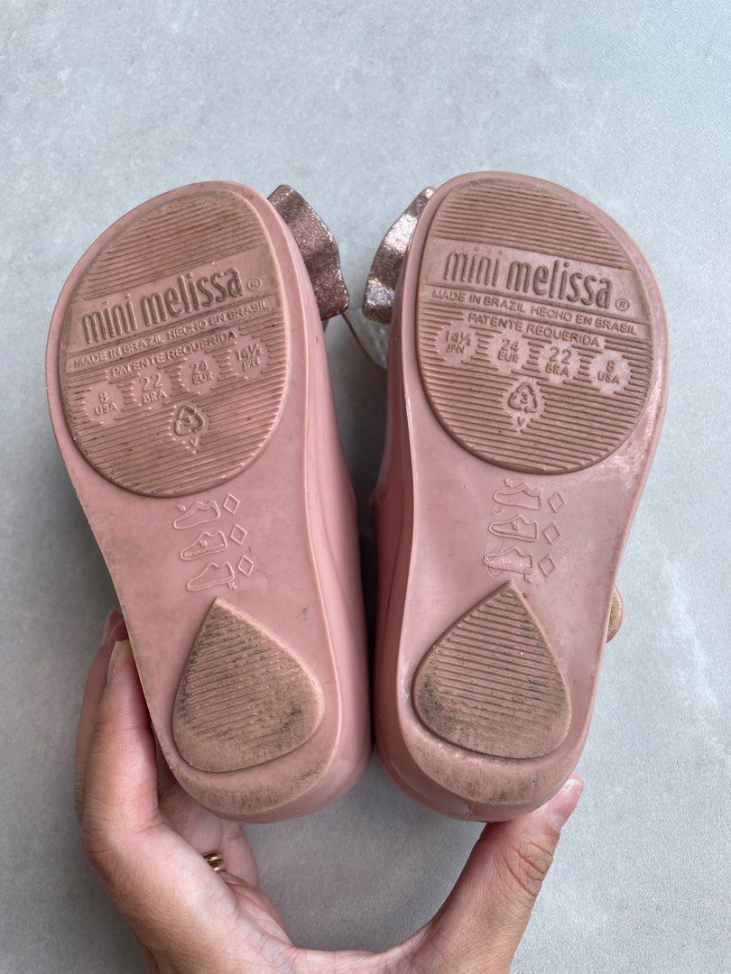 Mini Melissa shoes with bow size USA 8 EUR 24