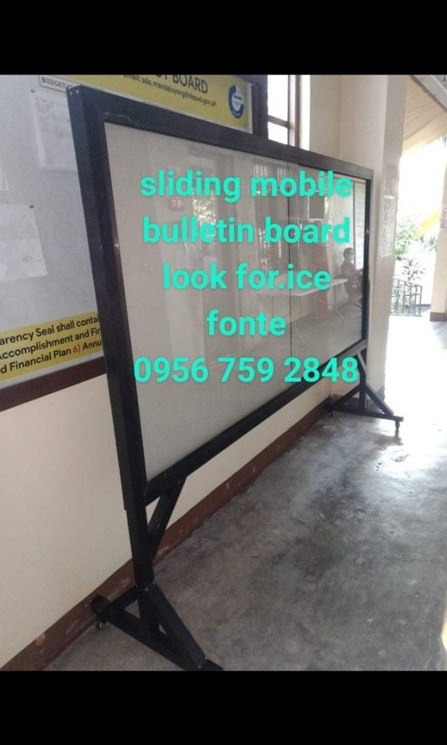 Mobile cork board,Glass board (Category: Other Home Furniture) located in Quezon City. Submitted by icefonte09 (Listing ID 1305145516, Image 2). Description: Glass Funature.