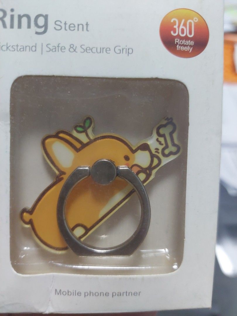 Mobile phone ring holder corgi