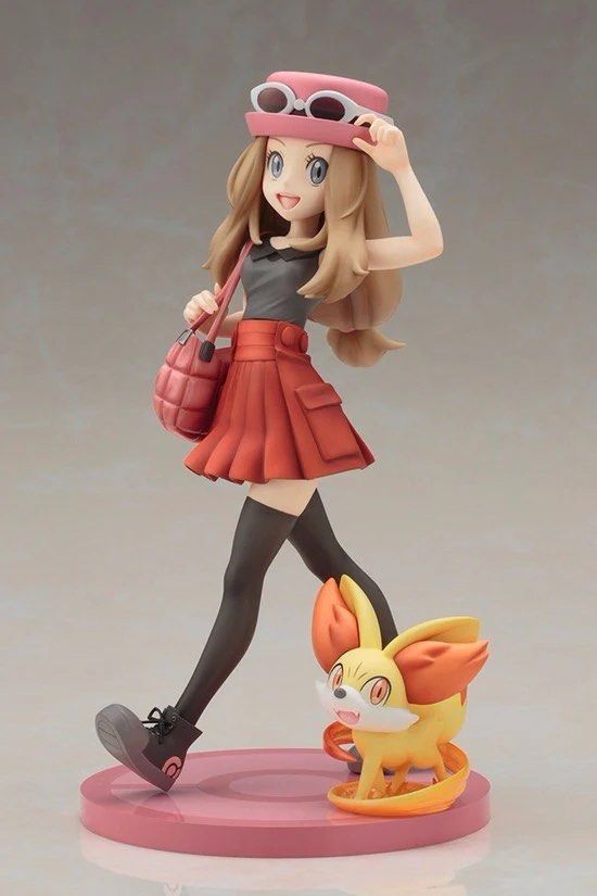 Pokemon kotobukiya figure - Yuuri with Messon / Serena with fokko 
