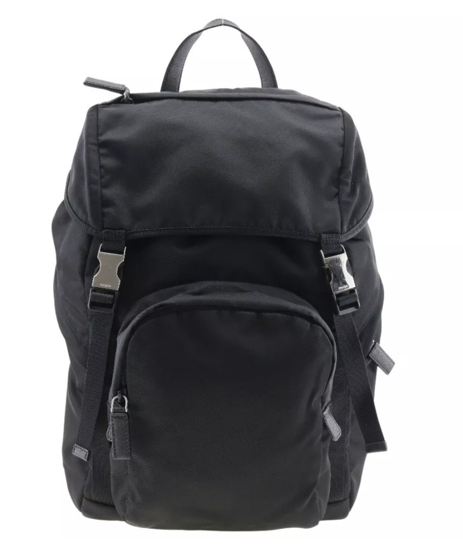 PRADA 2VZ135 Backpack/Daypack Nylon NERO Unisex, Men's Fashion
