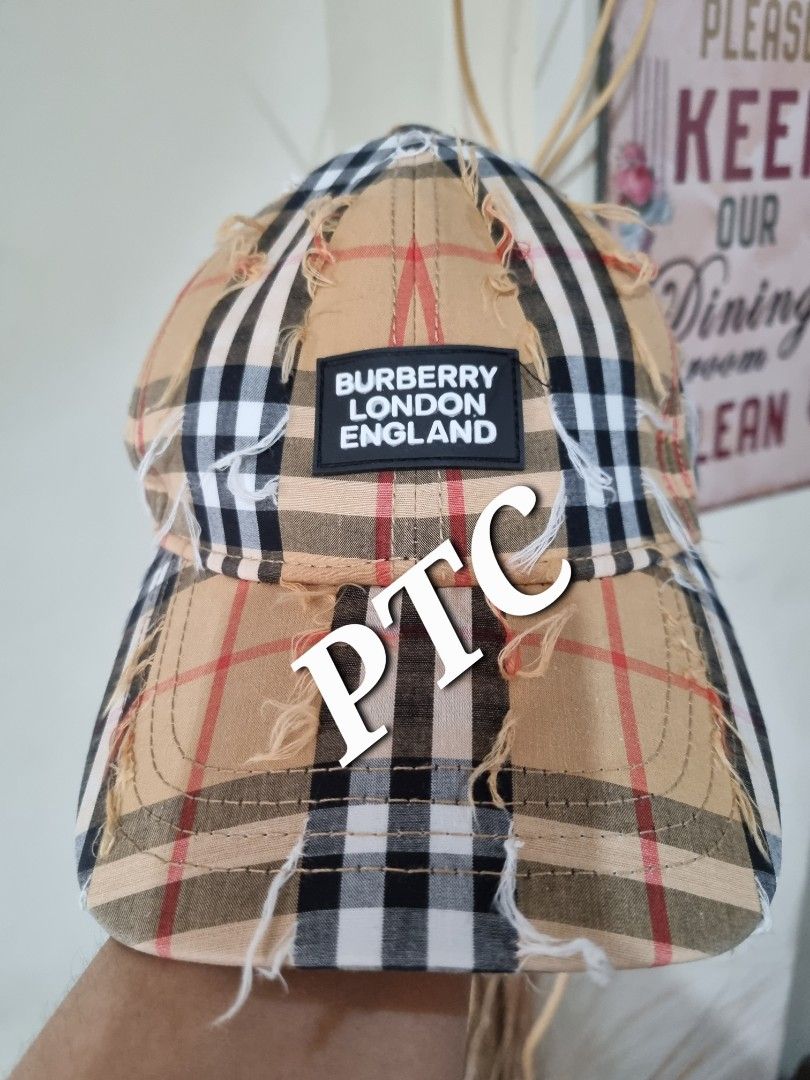 Preloved Burberry cap Men s Fashion Watches Accessories Caps Hats on Carousell