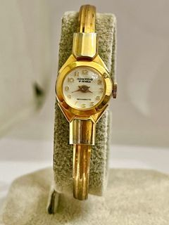 ROXEDO Anti-magnetic Bangle Gold(gp) Vintage Swiss made - manual winding - 6” wrist watch