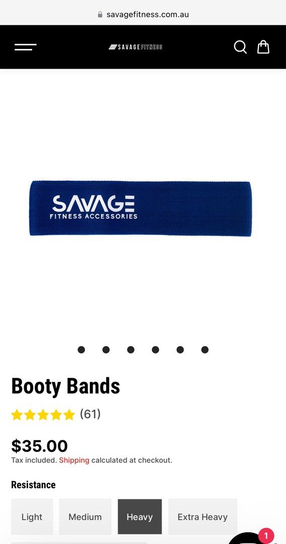 Savage Fitness Resistance Band Sports Equipment Exercise Fitness Toning Stretching Accessories on Carousell