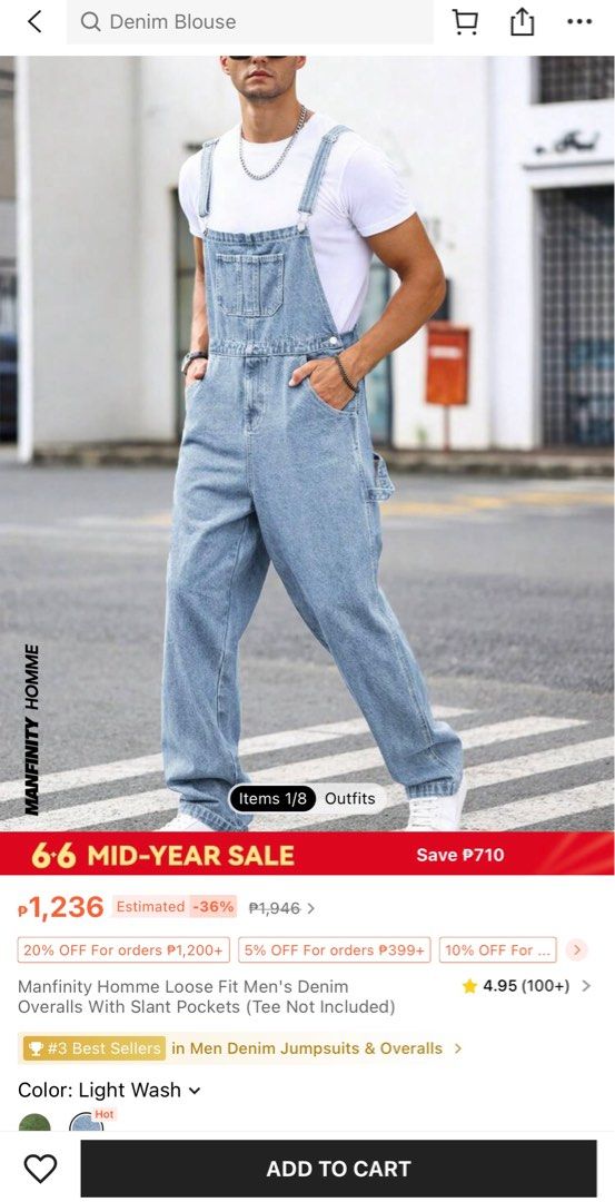 Mens denim jumper best sale