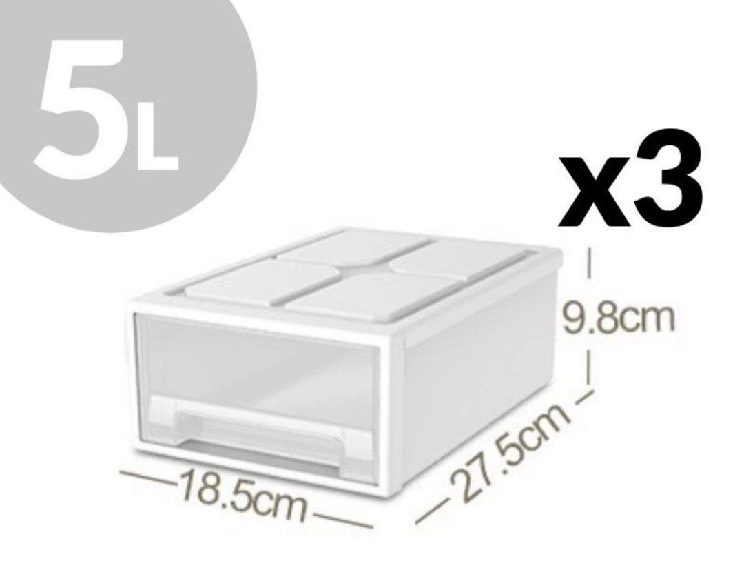 Stackable Plastic Storage Box/Drawers (Category: Storage Boxes & Baskets) located in Singapore. Submitted by maxime2 (Listing ID 1305224713, Image 1). Description: Stackable Bundle of 3 Can be used as 1 piece, each box has 4 wheels Wheels ca be removed if want to stack Good condition Self collect RFS: buying bigger size.