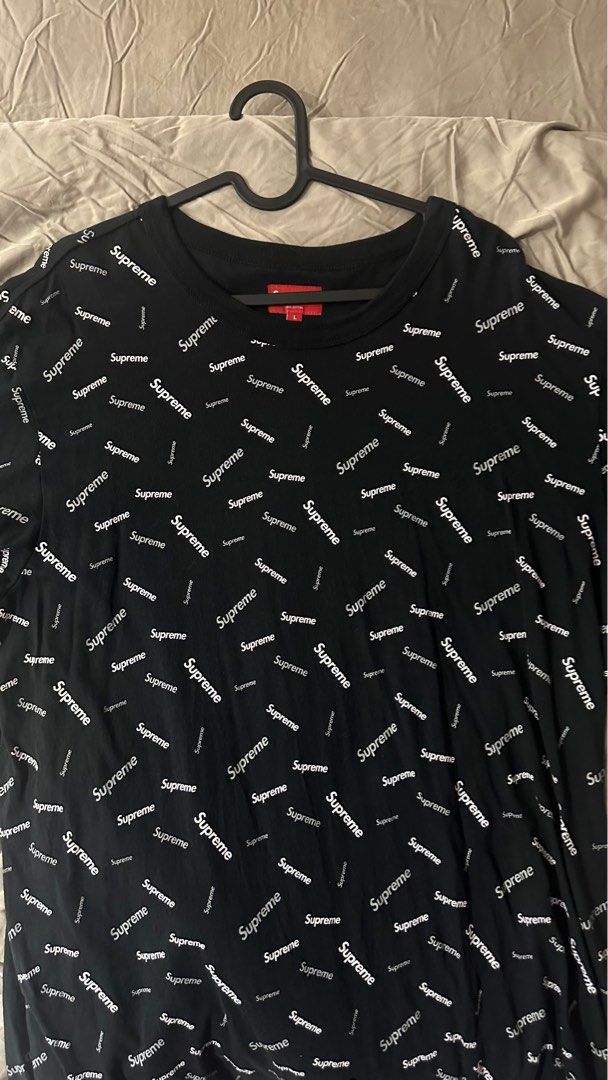 Supreme FW18 Scatter Ringer Men s Fashion Tops Sets Tshirts Polo Shirts on Carousell