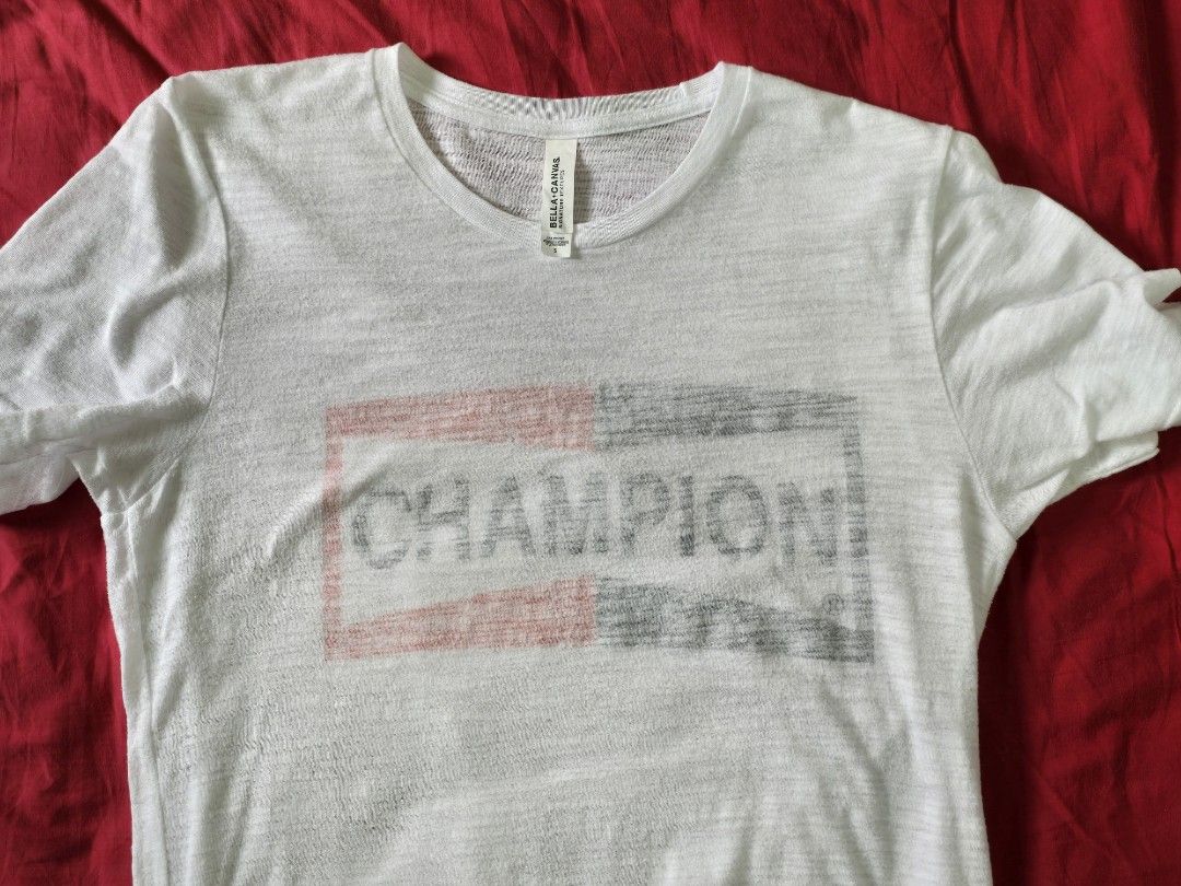 Sz S CHAMPION Brad Pitt Reverse Print tee pre owned free postage Men s Fashion Tops Sets Tshirts Polo Shirts on Carousell