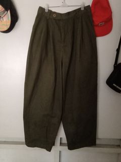 Tangent balloon pants made in Japan army green