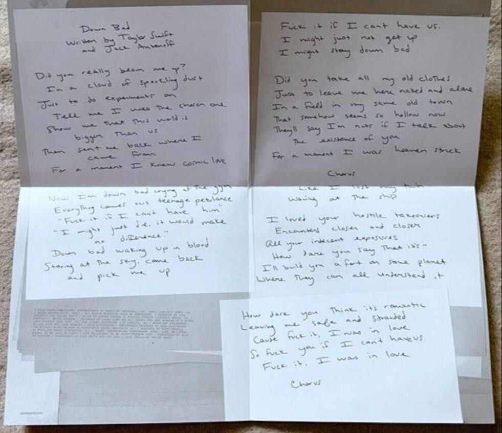 Taylor Swift TTPD The Manuscript Album Deluxe Extra Bonus Tracks + 2 ...